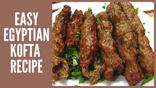 Egyptian Beef Kofta Recipe  Kabobs  MeatballsAuthentic [upl. by Saunderson]