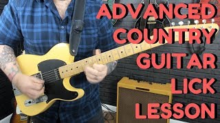 Advanced Country Guitar Lick Lesson  Outlining Chords And Position Shifting [upl. by Htaeh]