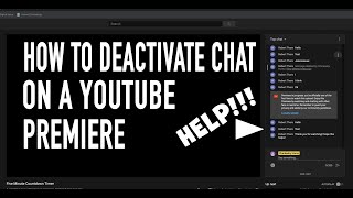 How to disable chat on YouTube Premiere [upl. by Jillene457]