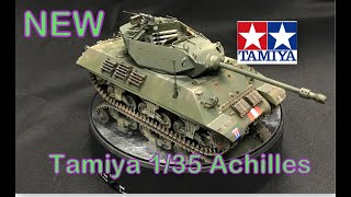 Building the New Tamiya 135 Achilles M10 Tank Destroyer Plastic Model kit [upl. by Arriec142]