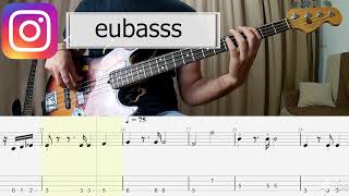 George Michael  Careless Whisper BASS COVER  PLAY ALONG TAB  SCORE [upl. by Ingra917]