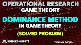 Dominance method in Game Theory Solved Problem  Operations Research [upl. by Reffineg]