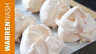 Meringue Recipe Easy  Just 2 Ingredients  Recipes by Warren Nash [upl. by Narba]