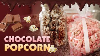 HOW TO MAKE CHOCOLATE POPCORN AND PINK POPCORN [upl. by Teak744]