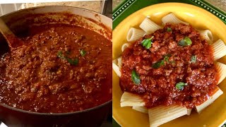 Traditional Italian Meat Sauce  Best Using San Marzano Tomatoes [upl. by Karlin612]