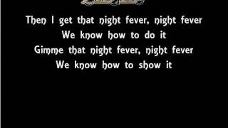 The Lyrics Of The Bee Gees Night Fever [upl. by Ylrad]