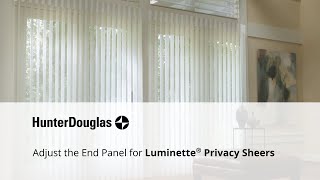 Adjust the End Panel for Luminette Privacy Sheers [upl. by Mishaan]