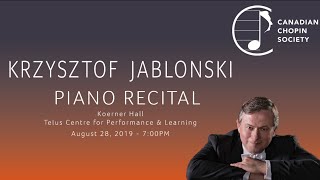 Krzysztof Jablonski Piano Recital [upl. by Anaitak]