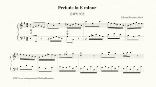 Bach Prelude in E minor BWV 938 [upl. by Eitten]