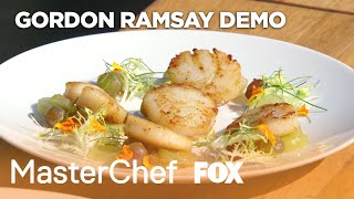 Gordon Ramsay Demonstrates How To Prepare A Scallop Dish  Season 8 Ep 17  MASTERCHEF [upl. by Akienat]