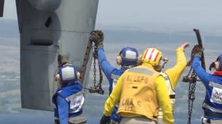 MV22 Osprey lands on HMAS Canberra [upl. by Nevak]