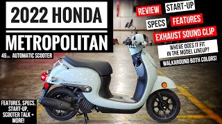 2022 Honda Metropolitan 49cc Scooter Review of Specs amp Features  Walkaround  Startup  NCW 50 [upl. by Schnur]