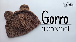 Gorro de oso para bebé a crochet🐻  varias tallas  paso a paso [upl. by Rhiana754]