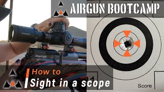 HowTo Sight In A Scope  Airgun Bootcamp [upl. by Weisman164]