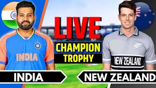 India vs New Zealand Match 12  Live Cricket Match Today  IND vs NZ  Champions Trophy Last 40 Ov [upl. by Arodal]