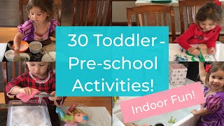 30 ToddlerPreschool Activities How to Keep 14 Year Olds Entertained At Home [upl. by Yerffe]