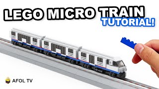 LEGO MINI SUBWAY TRAIN TUTORIAL MICROSCALE  How to build a mini LEGO Subway Train [upl. by Tyrrell800]