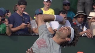 Tennis  Roger Federer Slow Motion Serves [upl. by Nonnairb225]