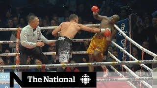 Montreal boxer Adonis Superman Stevenson in hospital after fight [upl. by Elamor770]