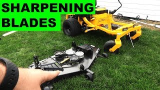 Cub Cadet Ultima ZT1 Sharpen Blades Remove the Deck and Release the Hydros [upl. by Ecile31]