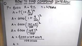 How to find compound interest  How to calculate compound interest using formula [upl. by Boorer]