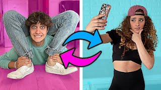 SWAPPING LIVES WITH MY CRUSH ft Sofie Dossi [upl. by Touber]