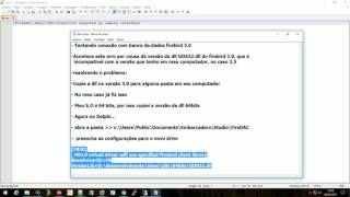 Corrigindo erro FireDACPhysFBconnection rejected by remote interface Firebird 3 [upl. by Pulchia]