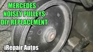 Fixing Noisey Mercedes Pulleys [upl. by Safier]