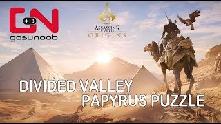 Assassins Creed Origins Divided Valley Papyrus Puzzle How to solve [upl. by Leidba]