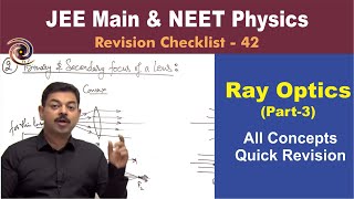 Ray Optics Part3 Thin Lenses amp Dispersion  Revision Checklist 42 for JEE amp NEET [upl. by Saxen]