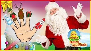 Christmas Finger Family Song  Christmas Nursery Rhymes for Kids  The Mik Maks [upl. by Dasie]