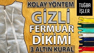 Gizli Fermuar Dikimi ve Teknikleri  Elbiseye Kolay Fermuar Takma Yöntemi KENDİN YAP  Tuğba İşler [upl. by Terrilyn493]