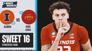 Illinois vs Iowa State  Sweet 16 NCAA tournament extended highlights [upl. by Earleen643]