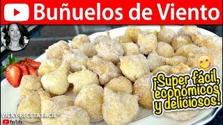 Cómo hacer BUÑUELOS DE VIENTO  Vicky Receta Facil [upl. by Younger]