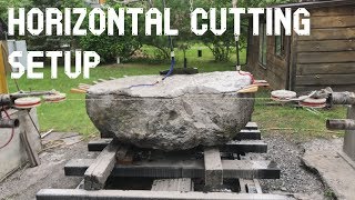 Diamond Wire Saw Horizontal Cutting Setup [upl. by Erialc616]