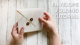 HOW TO fold an envelope in a beautiful way  TUTORIAL [upl. by Burton]