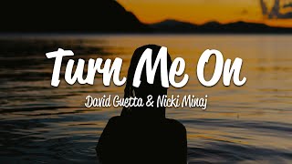 David Guetta  Turn Me On Lyrics ft Nicki Minaj [upl. by Annyahs987]