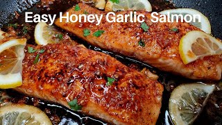 Easy Honey Garlic Salmon  Step by step salmon [upl. by Sverre]