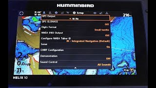 Humminbird HELIX How To GPS Output [upl. by Goldina]