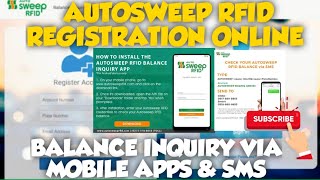 AUTOSWEEP RFID REGISTRATION ONLINE AND BALANCE INQUIRY VIA PHONE [upl. by Okin268]