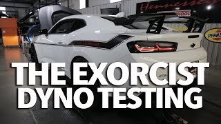 THE EXORCIST Camaro ZL1 1LE Making Power on the Dyno [upl. by Rennob940]