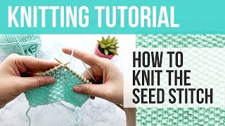 How to Knit the Seed Stitch Seed Stitch Tutorial [upl. by Nap300]