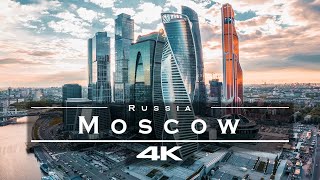 Moscow Russia 🇷🇺  by drone 4K [upl. by Aelaza]