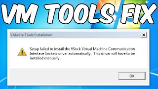 Windows 7 on VMware error intalling VMware Tools FIX 2021 [upl. by Nolahp299]