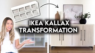 DIY IKEA HACK KALLAX TRANSFORMATION  FLUTED SIDEBOARD [upl. by Ellersick]