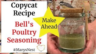 Homemade Poultry Seasoning Recipe  Bells Turkey Seasoning Copycat Recipe [upl. by Otanutrof]