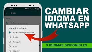 Cómo CAMBIAR EL IDIOMA de WhatsApp [upl. by Pliner]