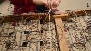 upholstery video how to tie springs [upl. by Anirba855]