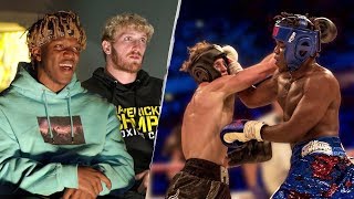 KSI amp Logan Paul Rewatch The First Boxing Fight  40 Days [upl. by Enrobyalc]