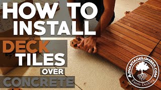 How to Install Deck Tiles Over Concrete [upl. by Anilek]